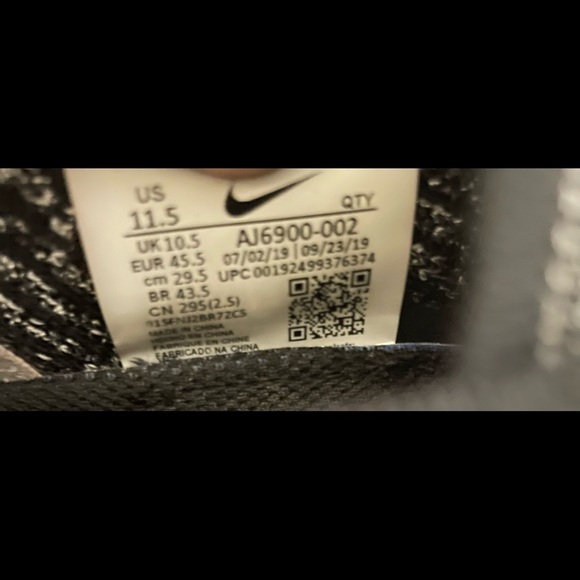 Nike Air VaporMax Flyknit 3 Oreo 2019 - AJ6900-002 Men’s Size 11.5 -See Photos - Picture 7 of 7